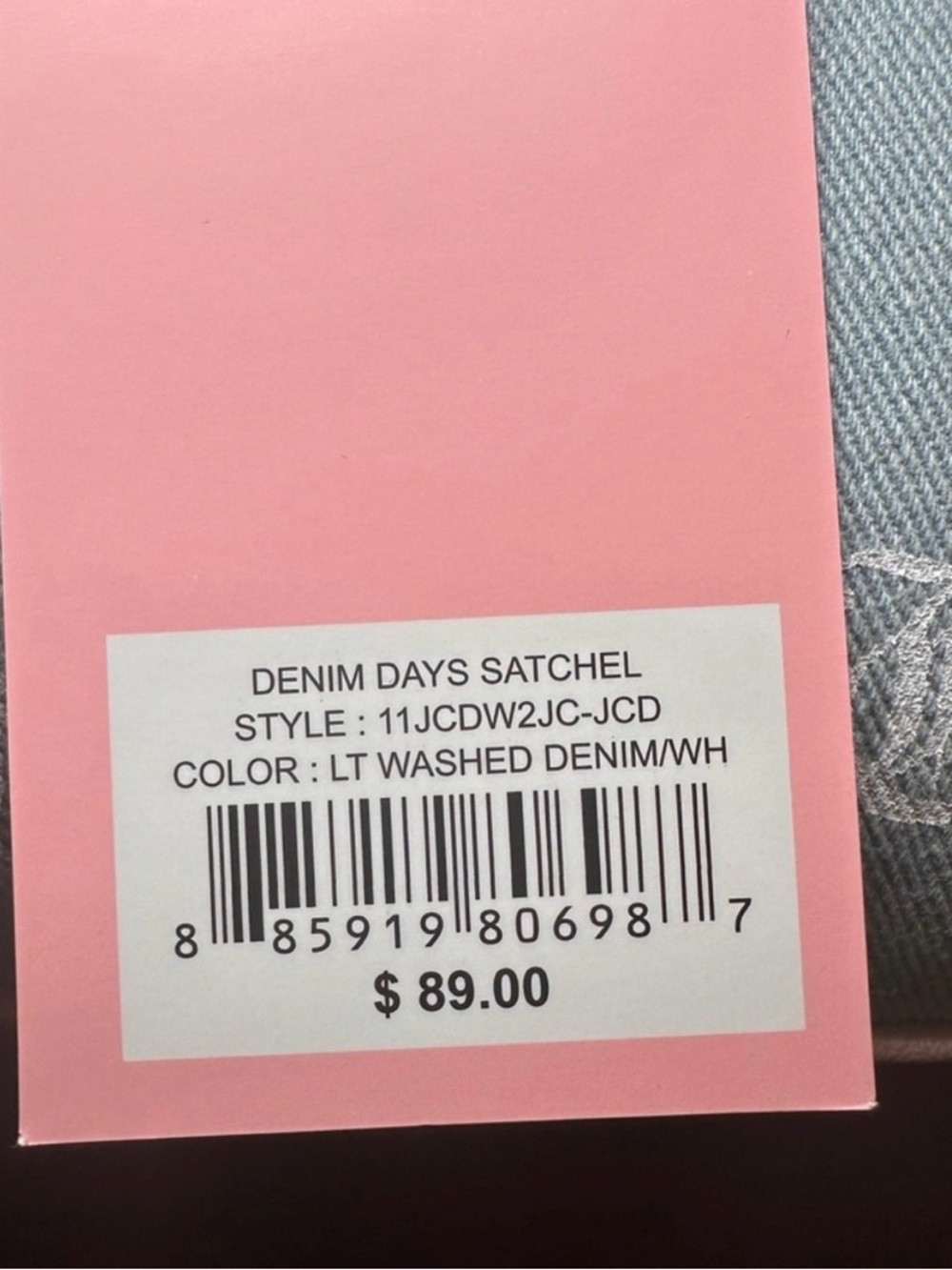 Juicy Couture ‘Denim Days’ Satchel with Strawberry Charm - Picture 2 of 5